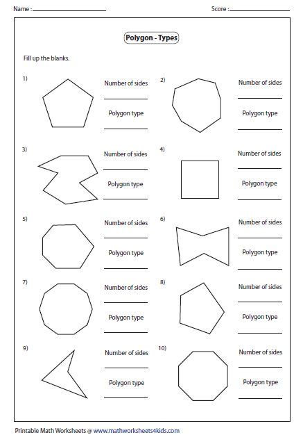 Polygons Worksheet For Kindergarten