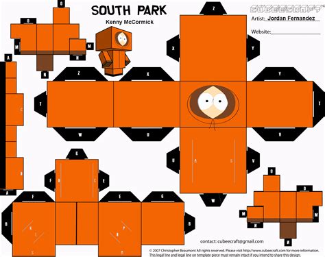 Papertoys South Park Paper Toyfr