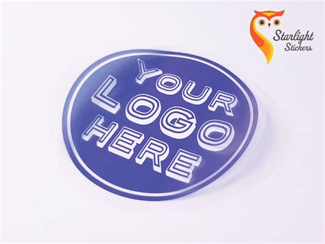 Custom Clear Logo Stickers Transparent Stickers On A Roll Etsy