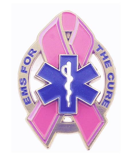 Ems For The Cure Pink Ribbon Star Of Life Lapel Pin Sku