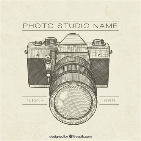 Hand Drawn Retro Photography Studio Logo Free Vectors Ui Download