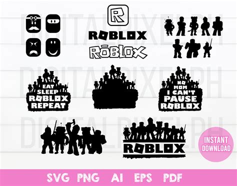 Roblox Svg Roblox Character Svg Roblox Clipart Eps Aisvg Etsy