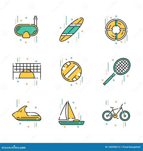 Summer Activities And Recreation Stock Vector Illustration Of
