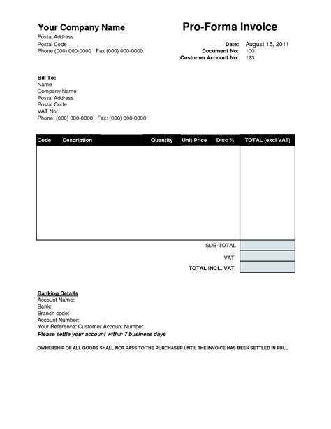 Pro Forma Invoice Samples RoseCurrie Blog