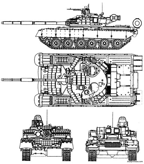 T 80 Tank Blueprints