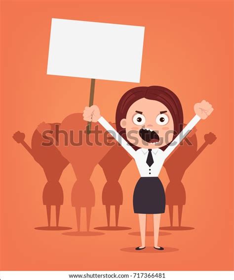 Group Angry Women Office Workers Characters Stock Vector Royalty Free 717366481
