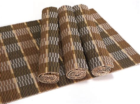 Bamboo Placemats Set Of 4 Handmade Eco Friendly And Natural Etsy