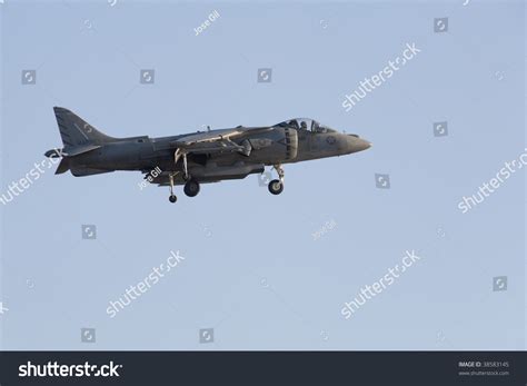 A Us Marine Av 8b Harrier Ii Jump Jet Hoving Over The