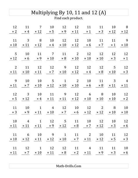 12 Grade Math Worksheets Printable