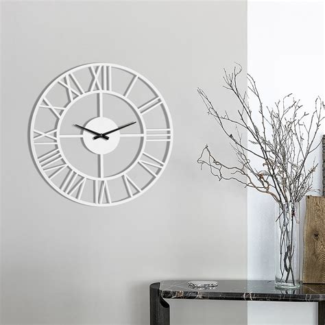 White Wall Clock Modern Wall Clock For Kitchen Unique Wall Etsy