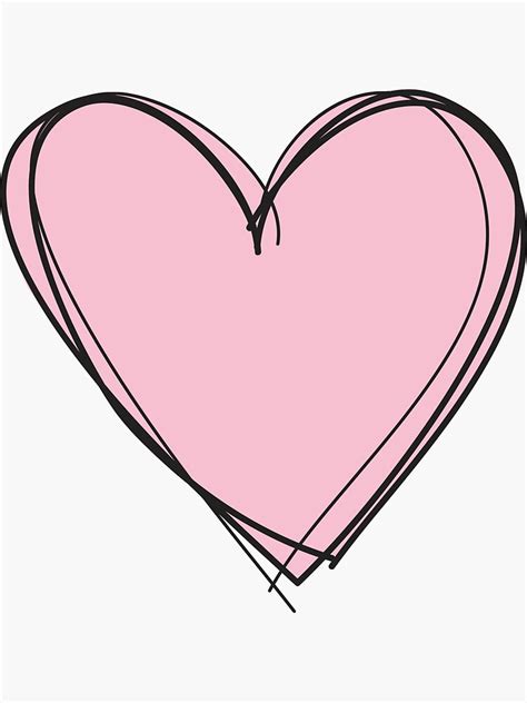 Pastel Pink Heart Sticker For Sale By Lydiaaaaaaaa Redbubble