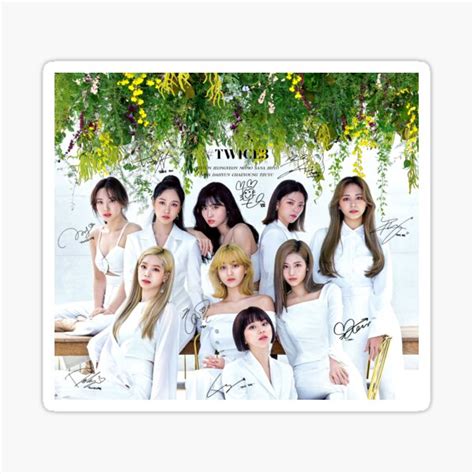 Twice 트와이스 Twice3 With Printed Autographs Design 1 Sticker