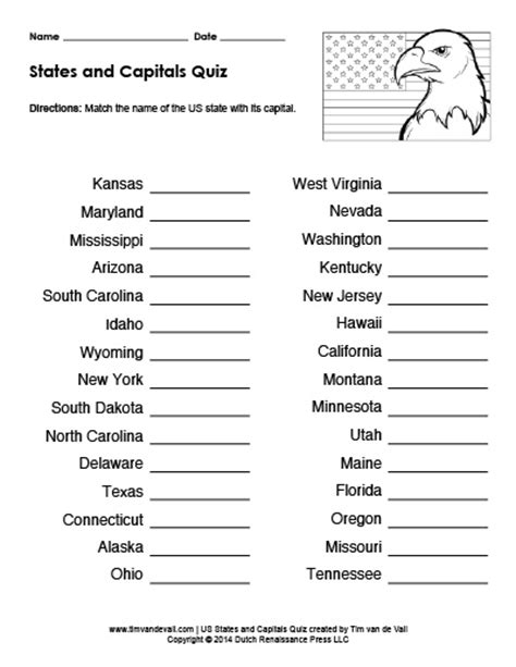11 Midwest Region States And Capitals Worksheets