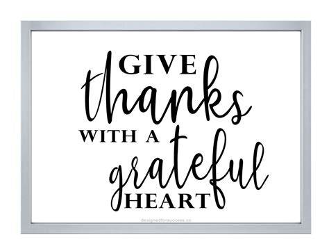 Give Thanks With A Grateful Heart Printable(B/W) - Designed For Success