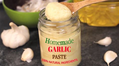 How To Make And Preserve Garlic Paste Homemade Garlic Paste YouTube