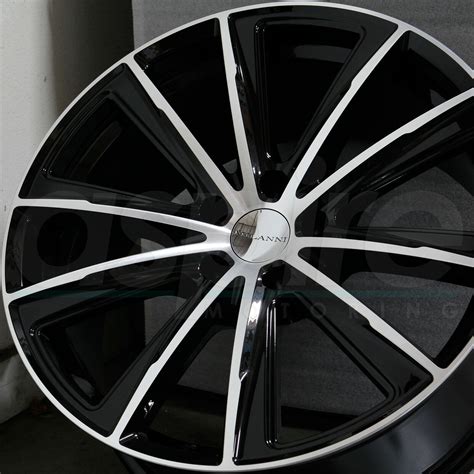 22x922x105 Milanni 471 Splinter 5x112 2530 Black Machined Wheels