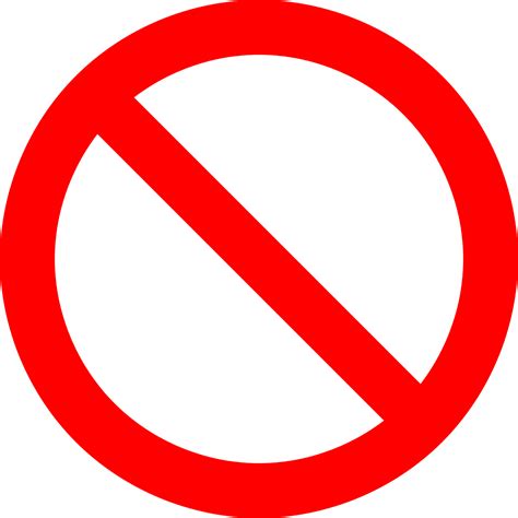 Red Ban Symbol Png Free Download Png All