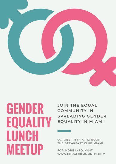 Customize 85 Gender Equality Poster Templates Online Canva Gender