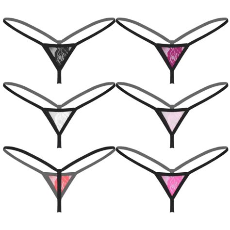 Womens Lace Micro Bra See Through G String Thong Bikini Set Bodydoll