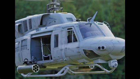 Uh 1n Twin Huey Rc Customized Scale Helicopter 500 Size T Rex500 Youtube