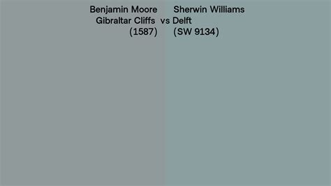 Benjamin Moore Gibraltar Cliffs Vs Sherwin Williams Delft Sw