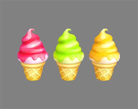 Cartoon Ice Cream 3d Models In Sweets 3dexport
