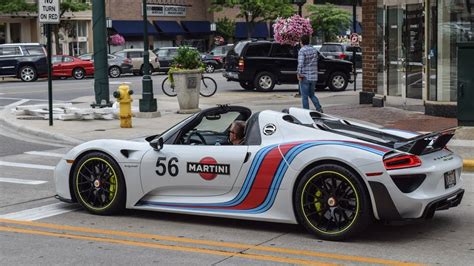 Porsche 918 Spyder Weissach Package Martini Livery At 2017 Woodward