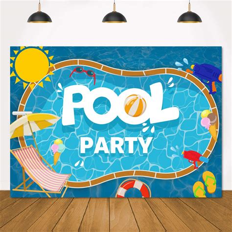 Buy Lofaris Summer Pool Party Backdrop Swimming Water Wave Splash Photo