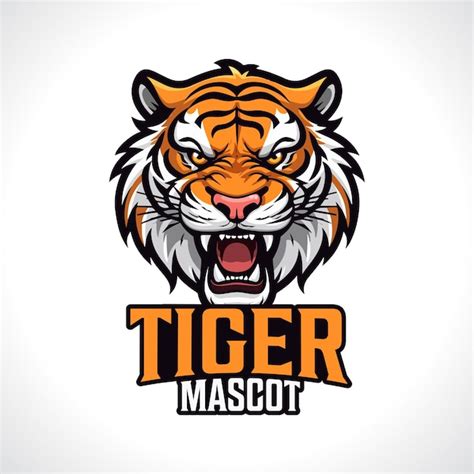 Tigre mascota logotipo diseño tigre vector Vector Premium