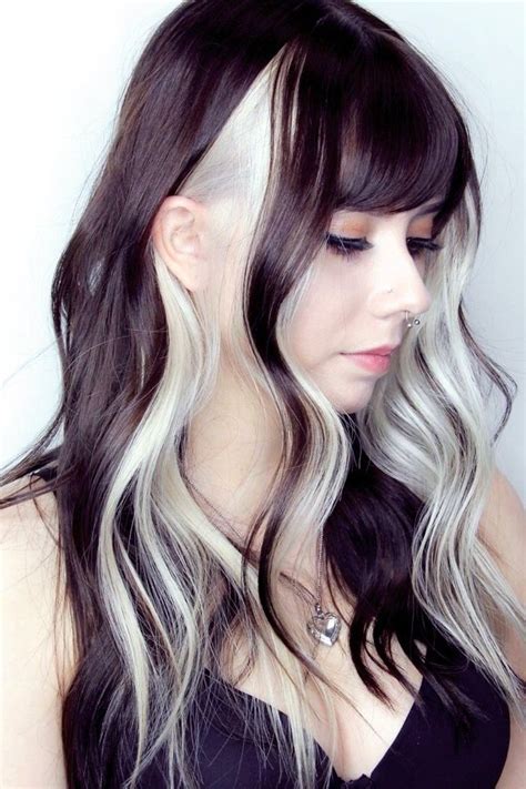 Bicolor Hair Inspirations White Hair Highlights Hair Color For Black