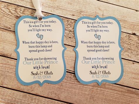 Custom Favor Tags Baby Shower Tags Personalized Custom Text And