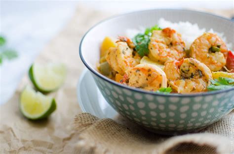 Gambas aux épices douces ananas et lait de coco Recette