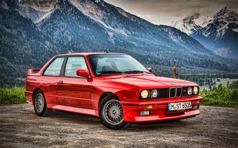 Download Wallpapers Bmw M K E Cars Retro Cars Hdr Red M E Bmw M German