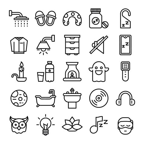 premium vector sleeping icons pack isolated sleeping symbols collection graphic icons element