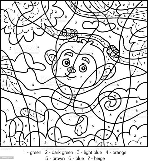 Mar 30, 2021 · jim carrey net worth and salary: Color By Number For Children With Monkey Stock ...