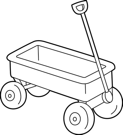 Wagon Vehicle Coloring Page For Kids 10002684 Vector Art At Vecteezy