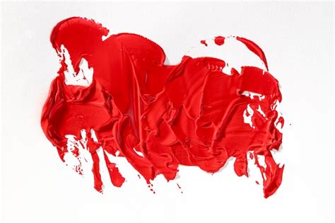 Tache De Peinture Rouge Vif Art Abstrait Photo Gratuite