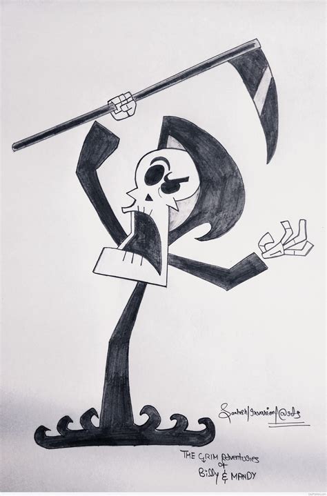 Pencil Sketch Of Grim Reaper