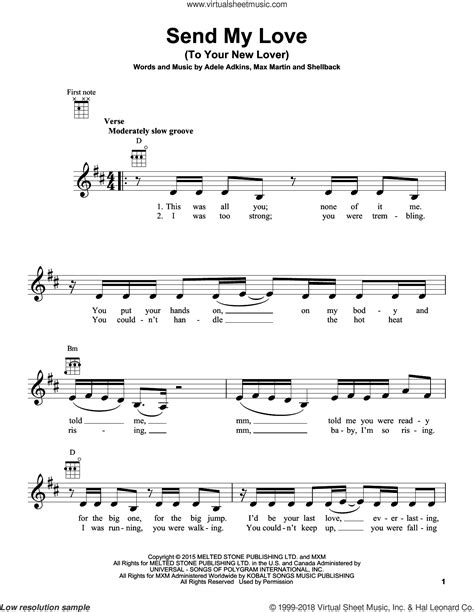 It was written by adele, max martin and shellback, with latter two also handling its production. Adele - Send My Love (To Your New Lover) sheet music for ...