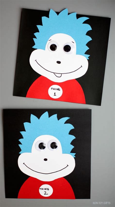 Thing 1 And Thing 2 Craft Easy Dr Seuss Craft For Kids