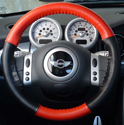 Mini Cooper Leather Steering Wheel Cover