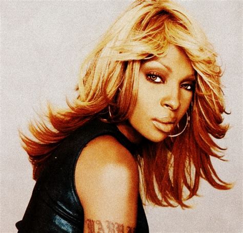 Mary J Blige American Singer Songwriter Record Producer And Actress With Her Classic Album