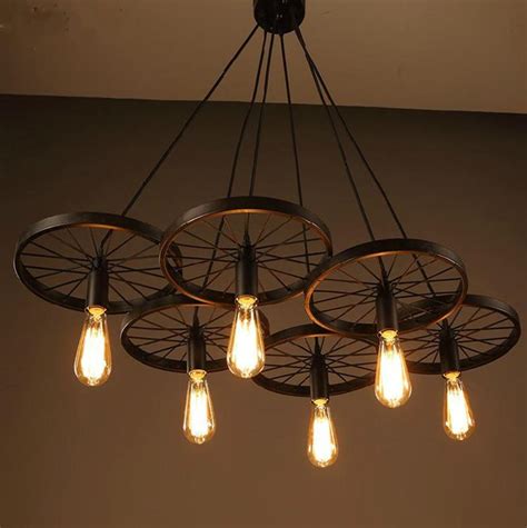 All the lights in this collection are inspired directly by the incredible glass prism lights first showcased by tony zuccheri at venini in the early 1960s. Discount New Modern Diy Loft Retro Iron Bicycle Wheels ...