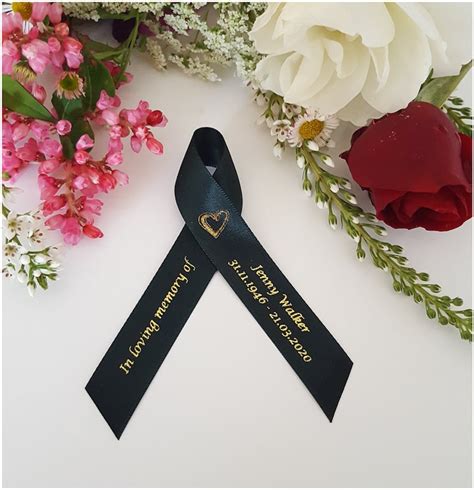 Any Colour Personalised Funeral Ribbons Memorial Ribbons In Etsy Uk