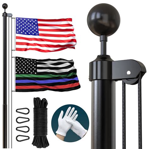 Buy Rufla Ft Sectional Black Pole Kit With X American Heavy Duty Aluminum Outdoor In