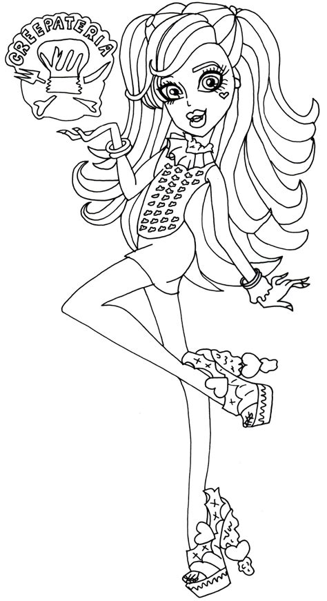 Free Printable Monster High Coloring Pages Draculaura Creepateria
