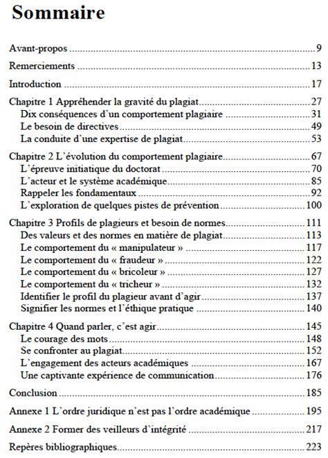 Responsable  Sommaire du livre