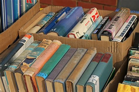 Old Books For Sale In Boxes Free Stock Photo Public Domain Pictures