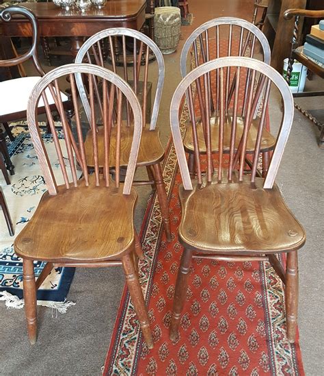 Antique Set Of Four Kitchen Dining Chairs 620912 Uk