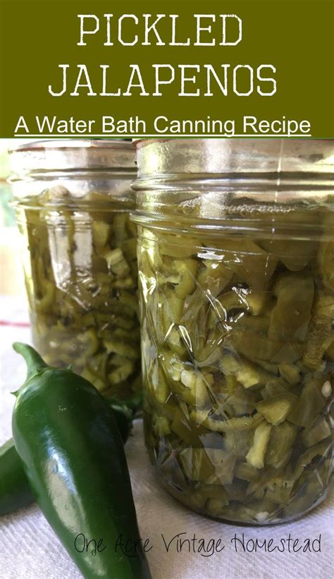 Pickled Jalapeno Peppers A Water Bath Canning Food Preservation